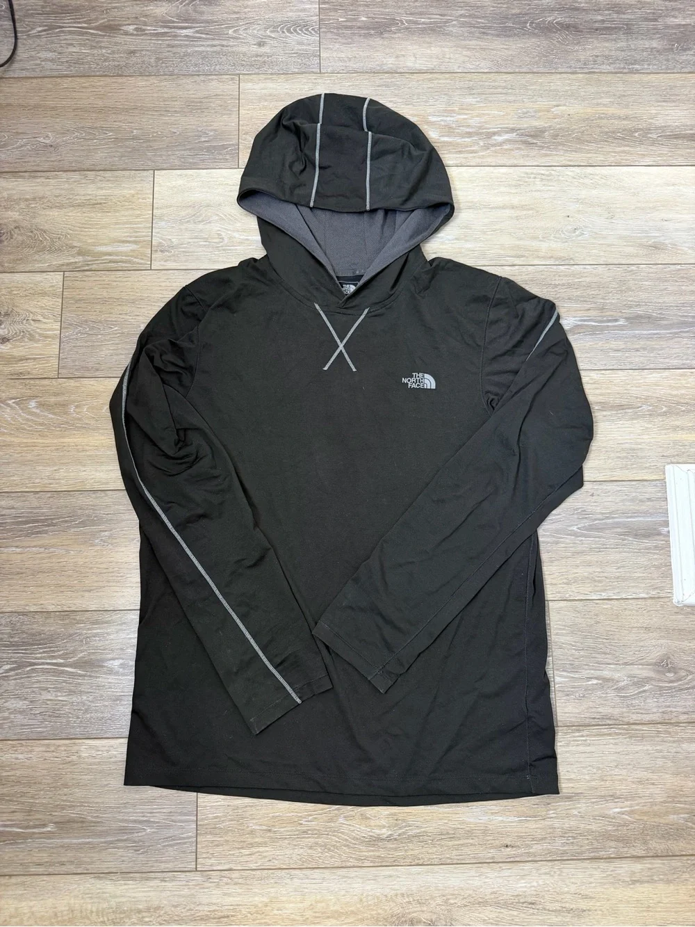 The North Face Black Long Sleeve Hooded Performance Tee